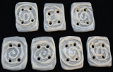 Handmade ceramic buttons (set of 7)