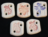 Handmade ceramic buttons (set of 5)
