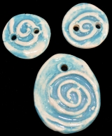 Handmade ceramic buttons and bead set