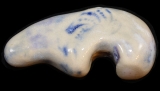 Handmade ceramic fetish-bear bead