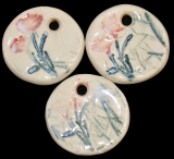 Handmade ceramic beads (set of 3)