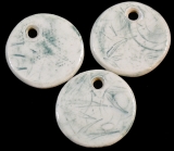 Handmade ceramic buttons (set of 3)