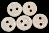 Handmade ceramic flower buttons (set of 5)