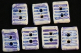 Handmade ceramic buttons (set of 7)