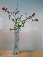 Slab-built vase